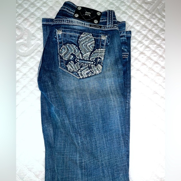 Miss me jeans kid rise boot size 28 - Picture 1 of 3